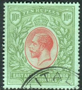 EAST AFRICA & UGANDA-1912-21 10r Red & Green/Green.  A fine used example Sg 58