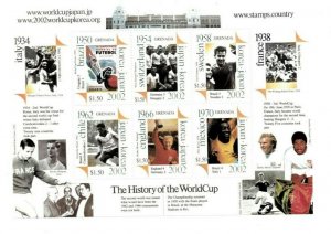 Grenada - 2001 - Soccer - Sheet Of 6 - MNH