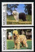 Monaco 1982 International Dog Show set of 2 unmounted min...