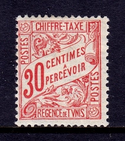 Tunisia - Scott #J6 - MH - Pencil/rev. - SCV $3.50
