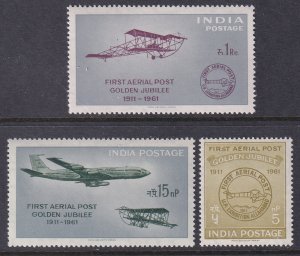 India 336-338 Airplanes MNH VF