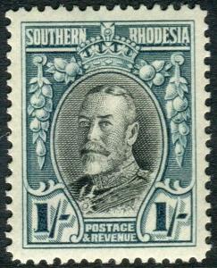 SOUTHERN RHODESIA-1931-7 1/ Black & Greenish Blue Perf 14 lightly mounted Sg 23b