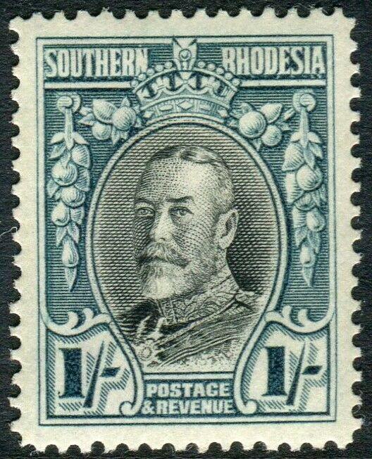 SOUTHERN RHODESIA-1931-7 1/ Black & Greenish Blue Perf 14 lightly mounted Sg 23b