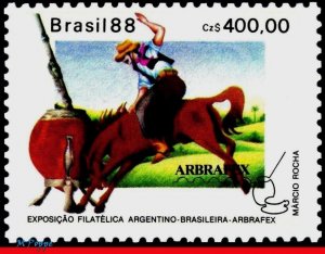 2156 BRAZIL 1988 ARBRAFEX PHILATELIC EXHIBITION, PHILATELY, MI# 2275 C-1607, MNH