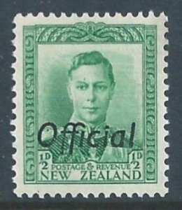 New Zealand #O72 MH 1/2p King George VI Ovptd. Official