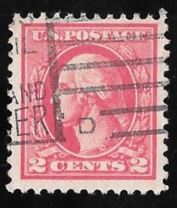 528B 2 cents SUPERB CANCEL Washington Carmine ty 6 Stamp used AVG