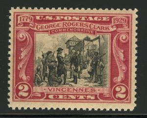 United States Scott #651 2¢ George Rogers Clark MNH Original Gum Stamp