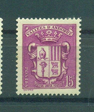 French Andorra sc# 70 mh cat value $2.75
