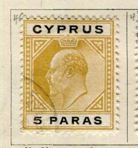 CYPRUS; 1903 early Ed VII issue fine used 5pa. value