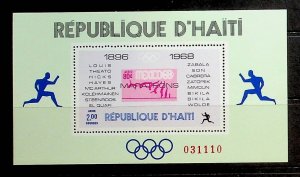 HAITI Sc 616q NH SOUVENIR SHEET OF 1969 - OLYMPICS