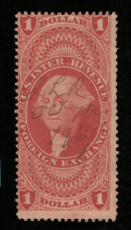 1862 U.S. Inter. Revenue Foreign Exchange $1 Dollar (TS-363)