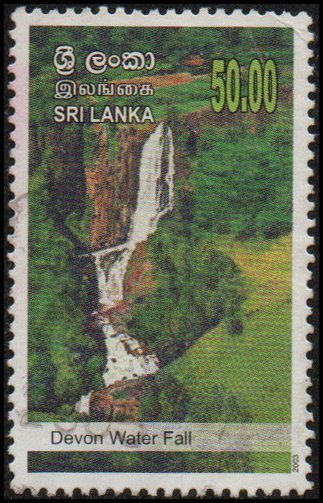 Sri Lanka 1456 - Used - 50r Devon Waterfall (2003) (cv $1.05)