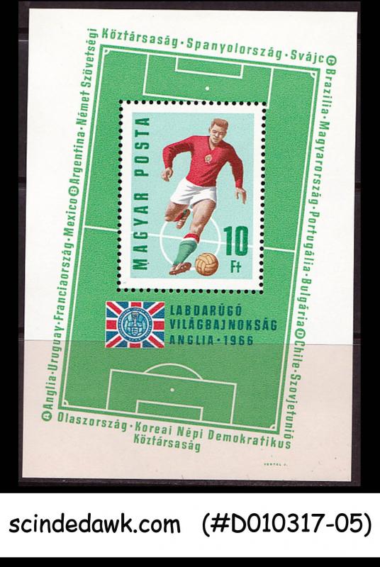 HUNGARY - 1966 SPORTS / SOCCER / FOOTBALL - Miniature sheet MINT NH