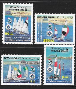 UNITED ARAB EMIRATES SG588/91 1998 WORLD SAILING CHAMPIONSHIP SET MNH