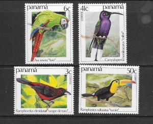 BIRDS - PANAMA #610-13 MNH