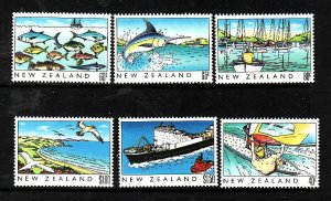 New Zealand-Sc#964-9-unused NH set-Heritage-The Sea-1989-id2-