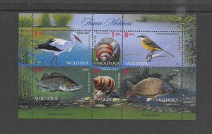 BIRDS - MOLDOVA #843a S/S MNH