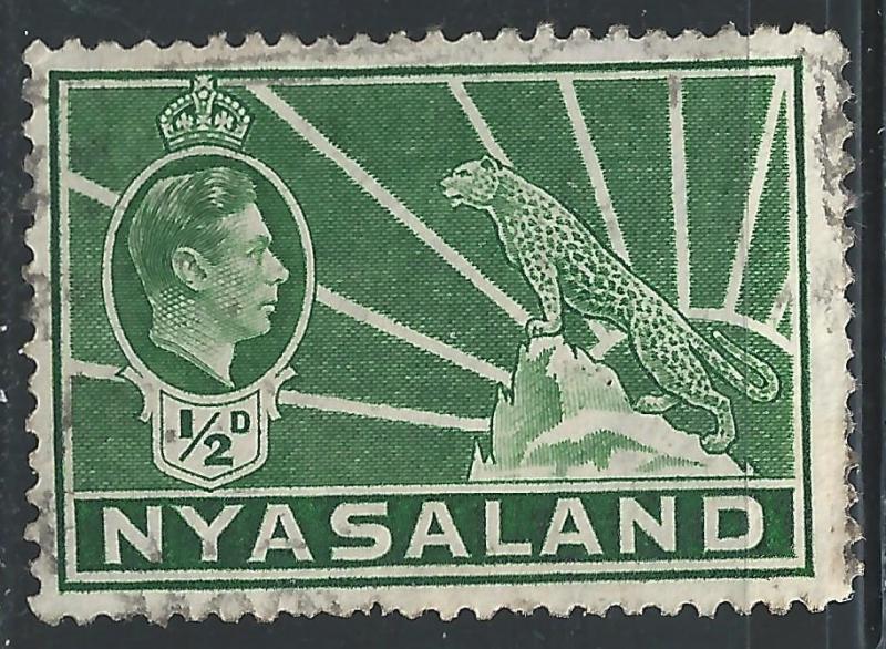 Nyasaland Protectorate #54 1/2p King George VI & Leopard