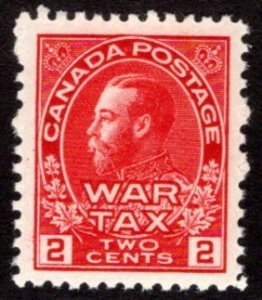 MR2, Scott, 2c War Tax, MVLH, VF/XF (89) centering, Canada BOB Stamp