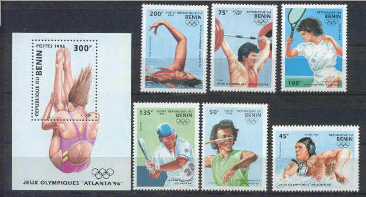 Benin 734-40 MNH Olympic-96 SCV6.90