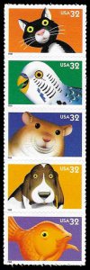 PCBstamps  US #3230/3234a Strip $1.60(5x32c)Bright Eyes, MNH, (15)