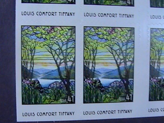 U.S.# 4165a-MNH-BOOKLET PANE OF 20-AMERICAN TREASURES/LOUIS COMFORT TIFFANY-2007