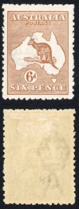 Australia SG73 6d Kangaroo M/M wmk W6 Cat 28 Pounds