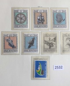 $1 World MNH Stamps (2532) San Marino group of 6 MNH stamps