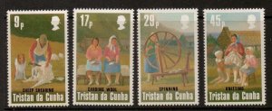 TRISTAN DA CUNHA SG377/80 1984 WOOLLEN INDUSTRY MNH