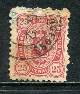 Finland Lot 1011 SUOMI Finnland 1882 Michel 17A 25P Perf 11  Wappen Finnisches 