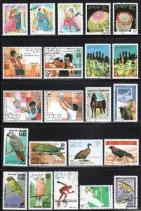 Sahara OCC, R.A.S.D ~ Group of 66 Different Stamps ~ Sports & Animals ~ Ucto, MX