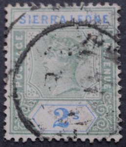 Sierra Leone 1896 QV Two Shillings SG 51 used