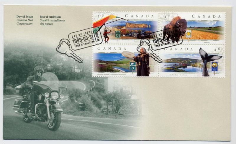 Canada First day cover #1783a, Scenic Highways