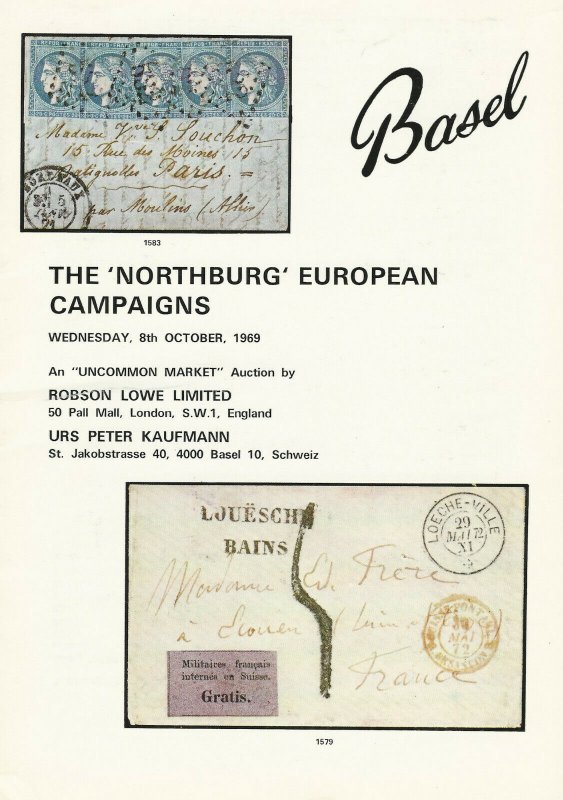 Northburg - European Campaigns, Uncommon Market, Basel, Catalog, Oct. 8, 1969