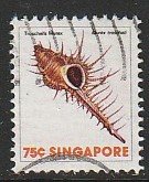 1977 Singapore -Sc 271 - single - used VF - Troschel's Murex