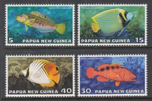 Papua New Guinea 442-445 Fish MNH VF