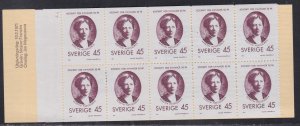 Sweden #885a,Kerstein Hesselgren - Politician, Complete Booklet, NH, 1/2 Cat.