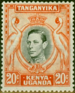 K.U.T 1938 20c Black & Orange SG139 P.13.25 Fine Mtd Mint 