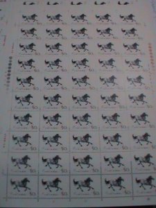 ​CHINA STAMPS: 1978 SC#1389-98 GALLOPING HORSE- HSU PEIHUNG COMPLETE SHEET SET