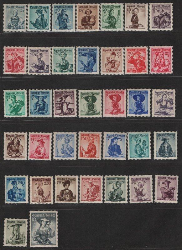 Austria Sc#520-556 M/NH/VF complete set Cv. $265.85 