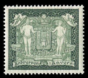 Belgium #221a Cat$100 (for hinged), 1930 Arms of Antwerp, never hinged