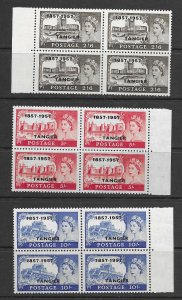 Morocco 609-11 MNH cpl set in block of 4, f-vf. see desc. 2020 CV $38.00