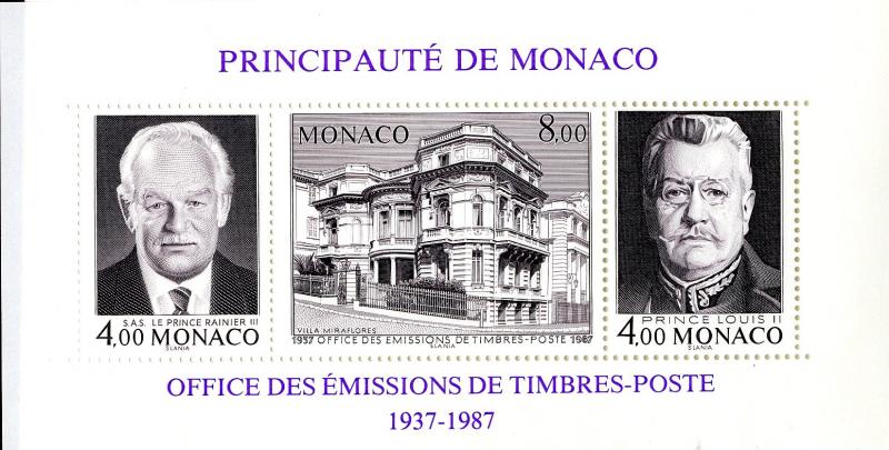 MONACO 1607 MNH S/S SCV $8.00 BIN $5.00