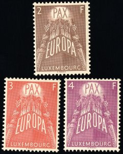 Luxembourg Stamps # 329-31 MNH XF Scott Value $49.00