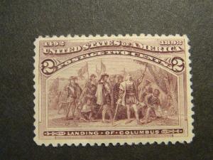 US #231   2c columbian  mint CV $55   ju10j