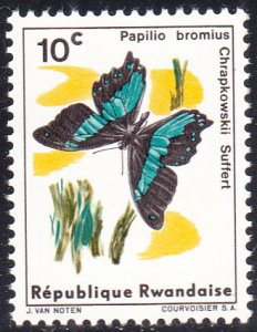 Rwanda 1965-66 MNH Sc 114 10c Papilio bromius chrapkowskii suffert Butterflies