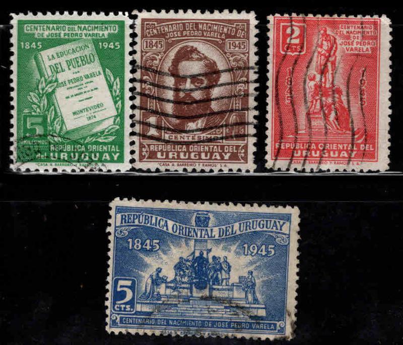 Uruguay Scott 534-537 Used 1945 set