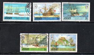 Jersey Sc 426-30  1987  Admiral D'Auvergne stamp set used