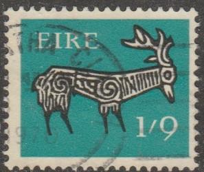 Ireland, stamp, Scott# 262, used, stag art work from ancient works, #M023