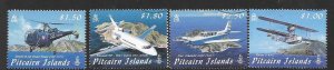 PITCAIRN ISLANDS SG791/4 2009 VISITING AIRCRAFT FINE USED